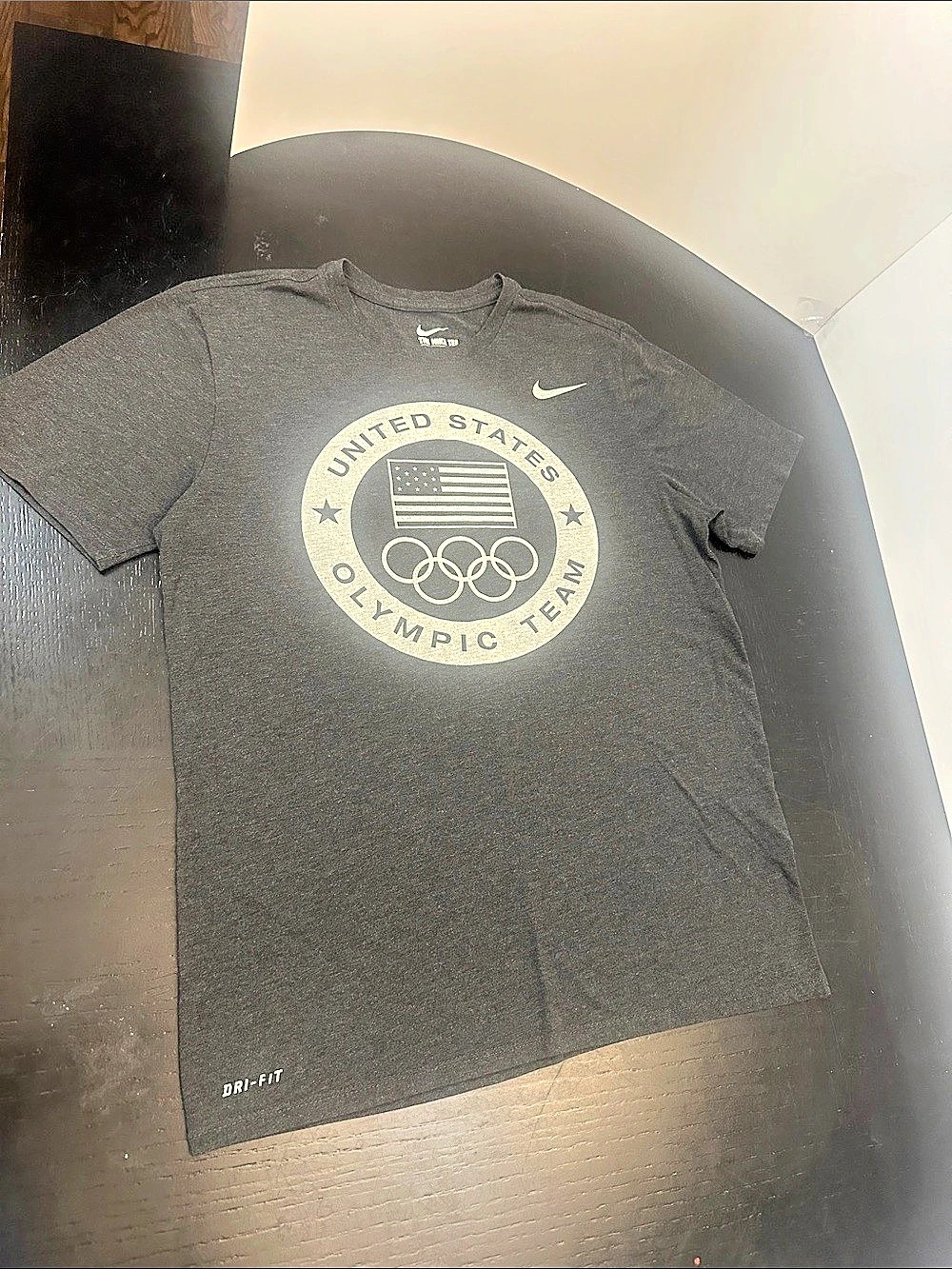 Nike United States Olympic Team Dri-FIT T-Shirt Black & Gray Medium